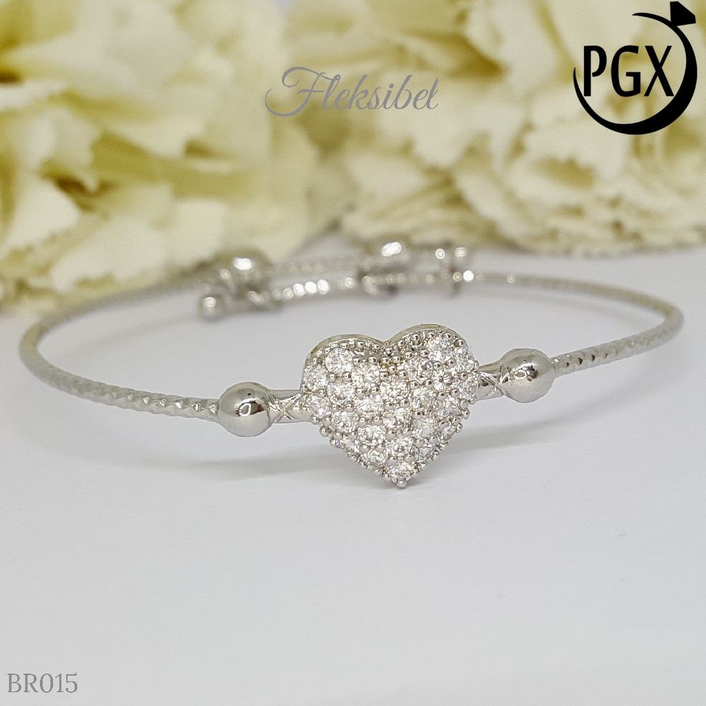 PGX Gelang Bangle Fleksibel Perhiasan Xuping Lapis Emas - BR015