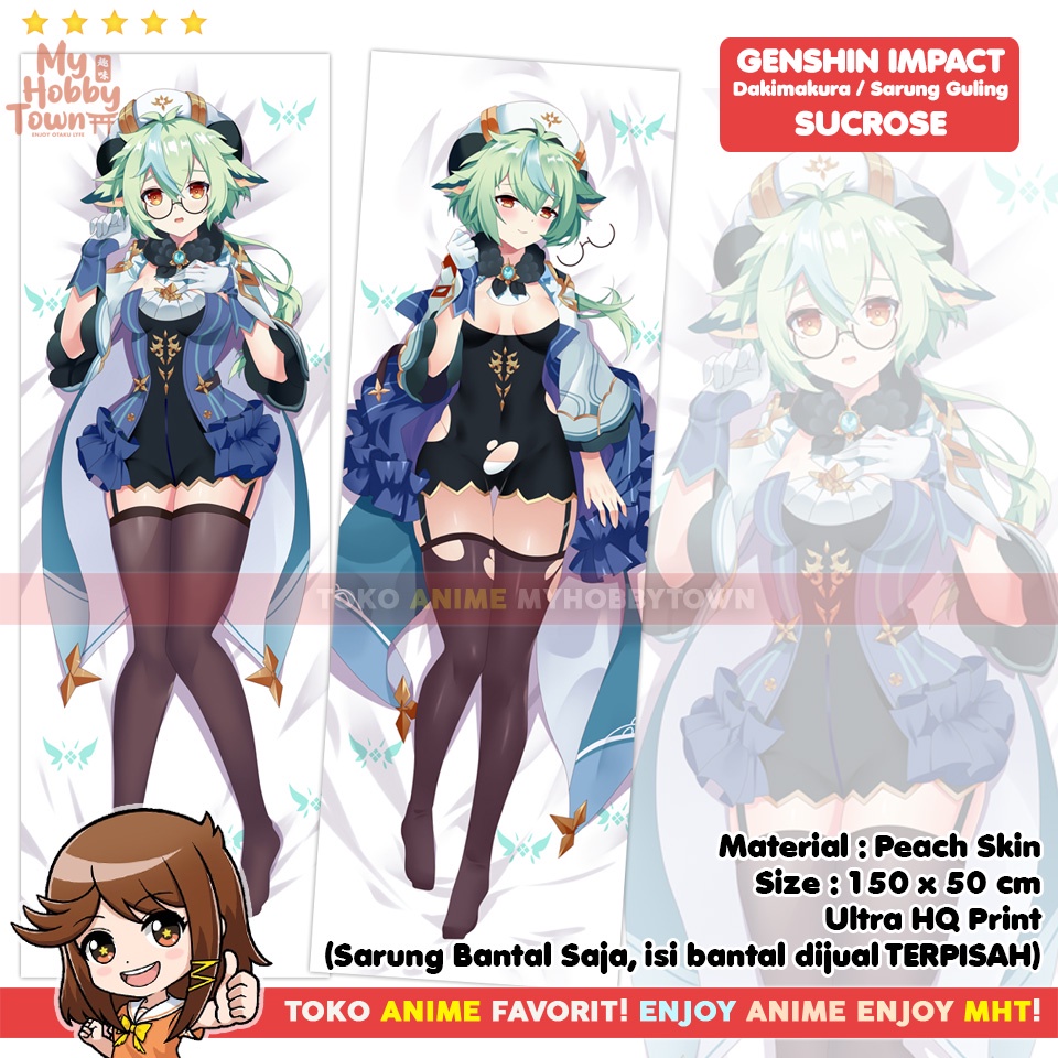 Sarung Bantal Anime Dakimakura Genshin Impact : Sucrose Waifu