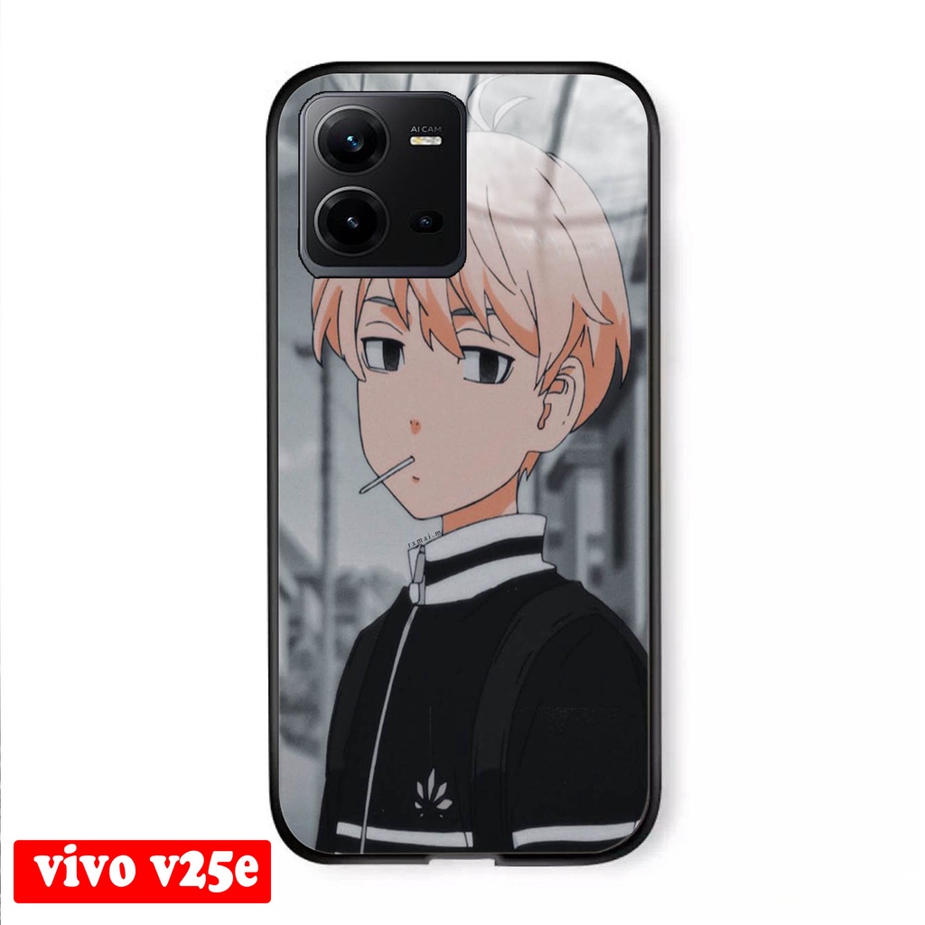 (J28) Softcase Vivo V25e  - Softcase kaca Vivo V25e - Case cantik Vivo V25e - Case Vivo V25e - Case 