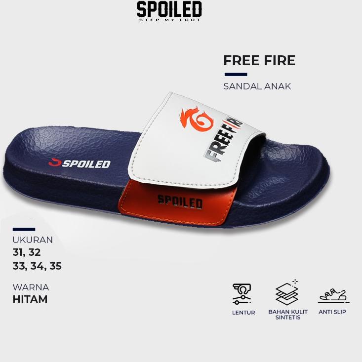 [KODE LDEOQ] Sandal Slop Anak Cowok Spoiled Krakatau Vulcanic Tali Adjustable Size 31 32 33 34 35 Wa