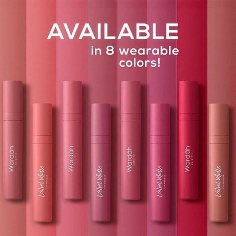 Wardah Colorfit Velvet Matte Lip Mousse Wardah Velvet Matte Lipstik Wardah Lipcream Wardah