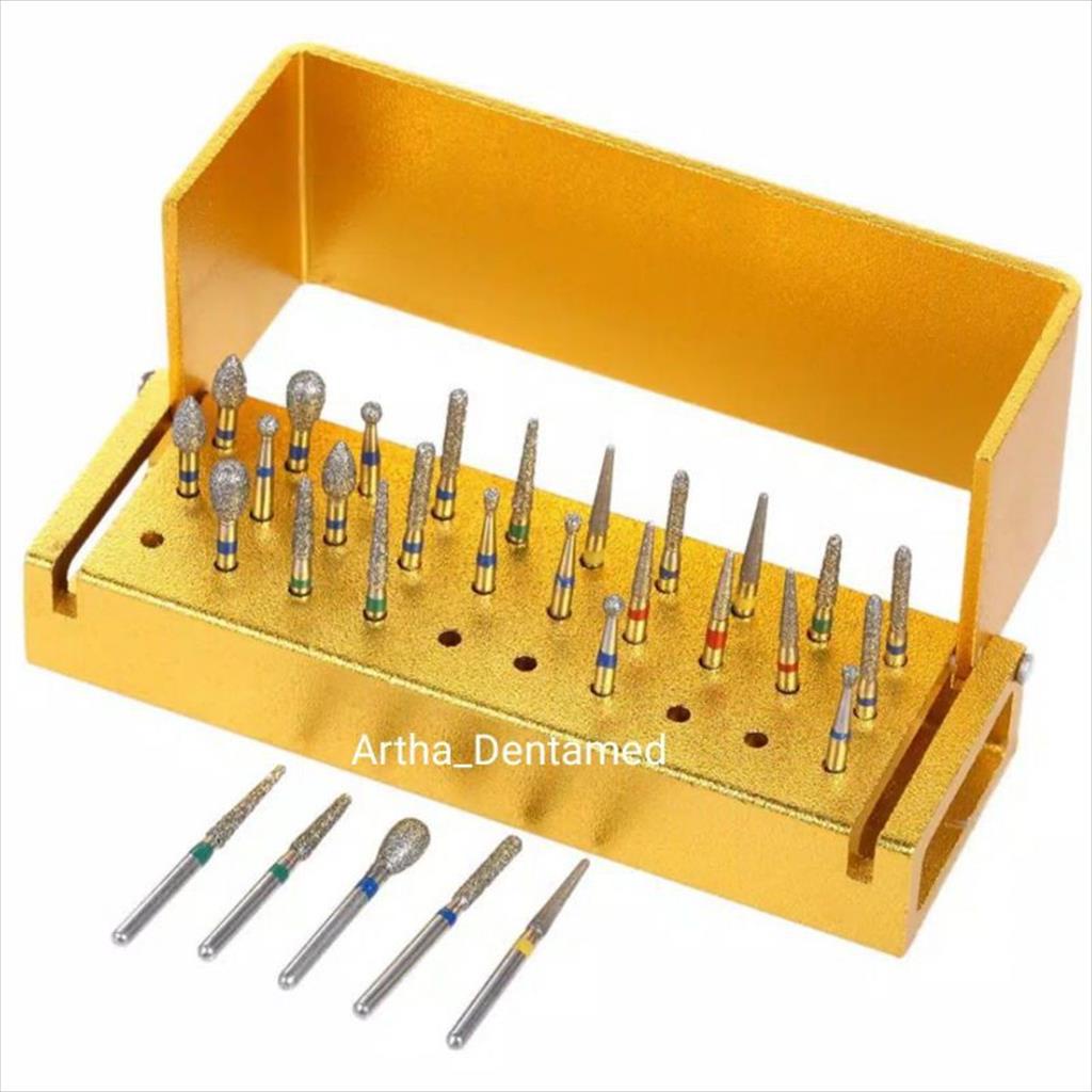 DENTAL DIAMOND BUR SET GOLD