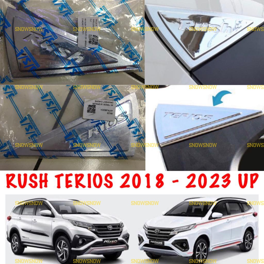 Spoiler Ornament All New Rush Terios 2018 2020 2022 2023 UP Chrome