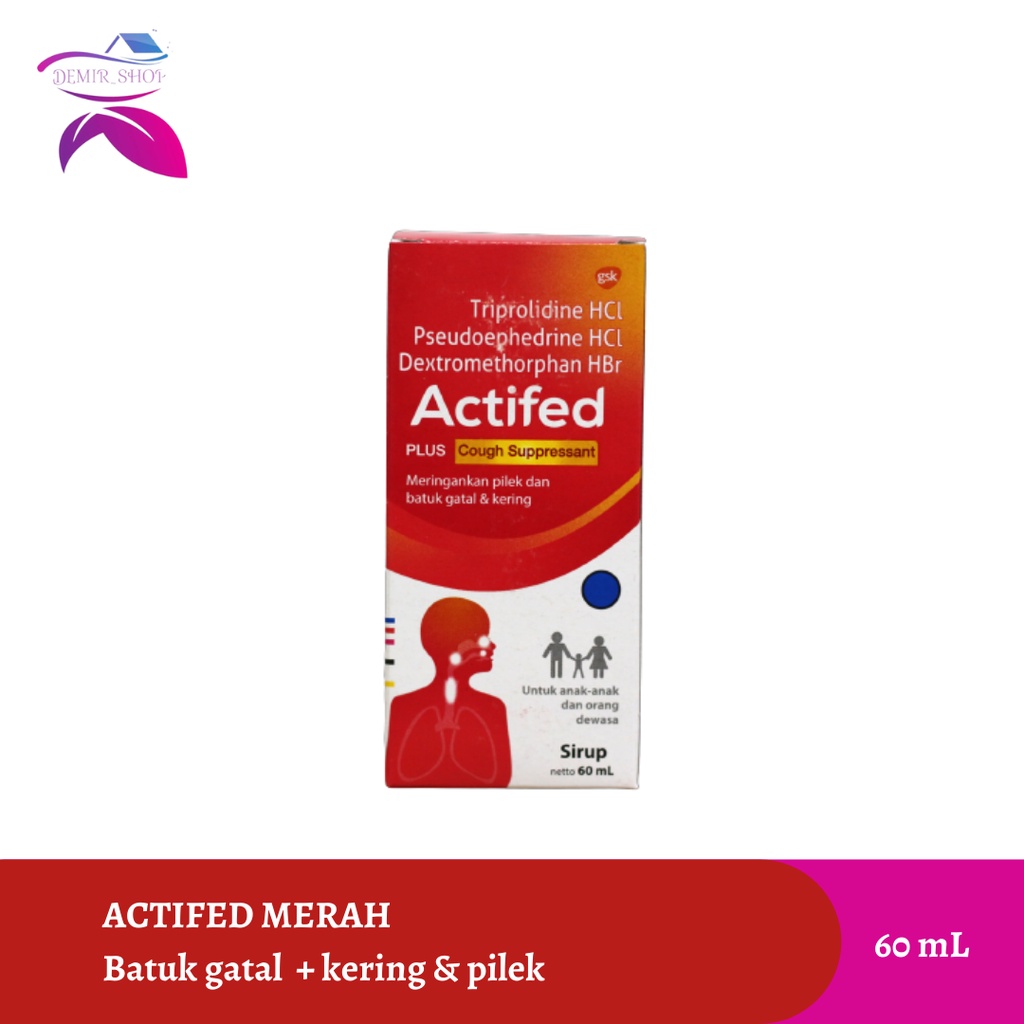 Actifed Merah Actifed Hijau 60 mL Sirup Obat Batuk Pilek