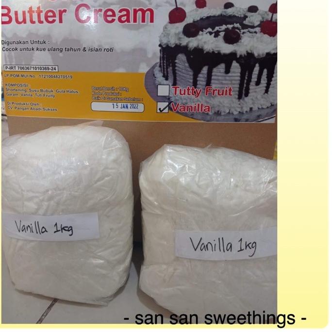 

EXCLUSIVE!butter cream siap pakai vanila jitu / butter cream instan kemasan 1kg|RA1