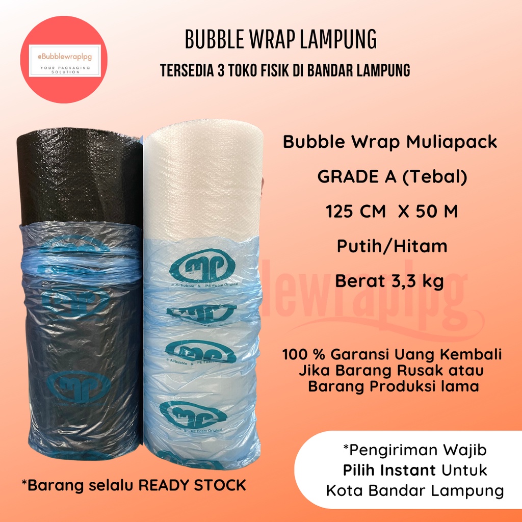 Jual Bubble Wrap Lampung Hitam & Putih (Grade A) Shopee Indonesia