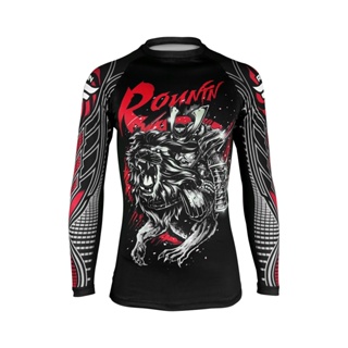 Rounin Rashguard samurai NEW Mata leao / compression shirt grappling Brazilian jiu-jitsu , surfing uv protection