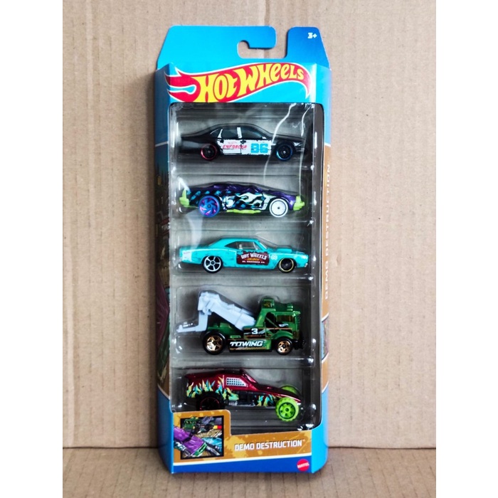 Hotwheels 5 Pack Demo Destruction with Dodge Coronet Superbee HFV86