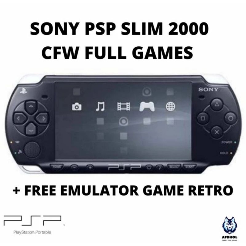SONY PSP SLIM 2000 CFW TERBARU  MEMORY 128GB FULL GAMES NOT FAT 1000 3000 GO