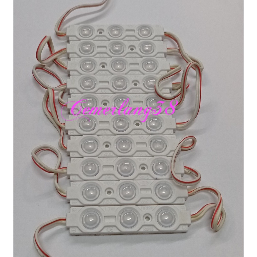 Lampu LED modul 3 Mata/Lampu LED module 3 mata /12V Merah