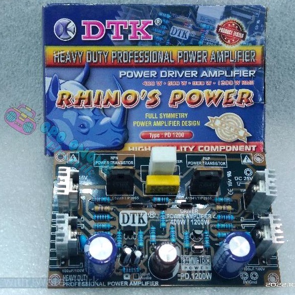 Driver power amplifier DTK RHINO'S TYPE PD 1200