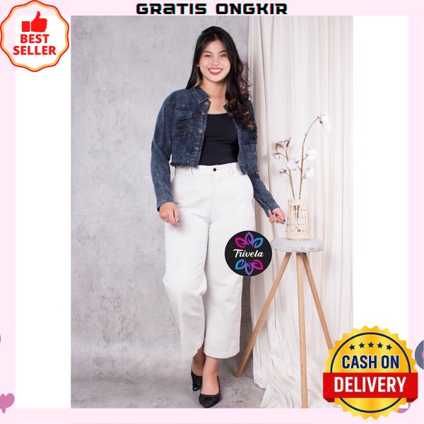 Jaket Jeans Wanita Korea Style Jaket Levis Wanita Import Jaket Perempuan Dewasa Remaja Jaket Jeans C