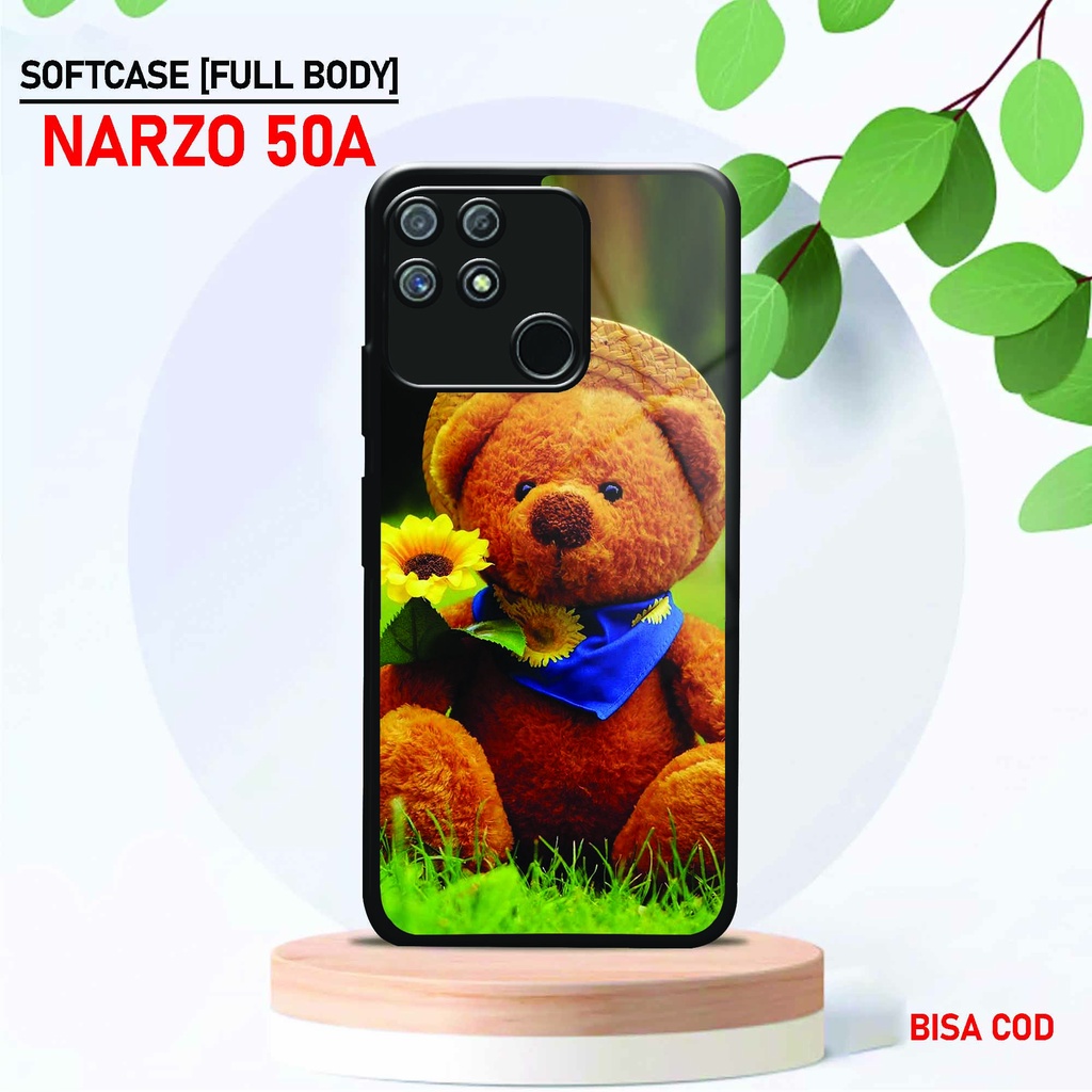 Softcase Kaca Kilau Realme Narzo 50A - ( SC 17 ) Case Full Body Realme Narzo 50A - Silikon Glossy Re