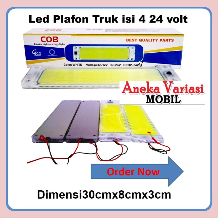 Lampu varisi mobil Led Plafon Isi 4 Mobil Truk trailer tronton 24 Volt