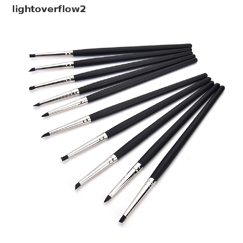 (lightoverflow2) 5pcs / Set Alat Pahat Polymer Clay Bahan Karet Silikon