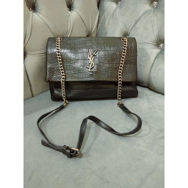 YSL sling croco Preloved