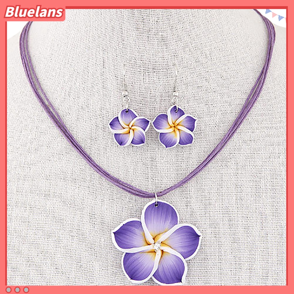 Bluelans Jewelry Set Fashion Attractive Alloy Flower Dangle Jewelry Set Dating Vacation