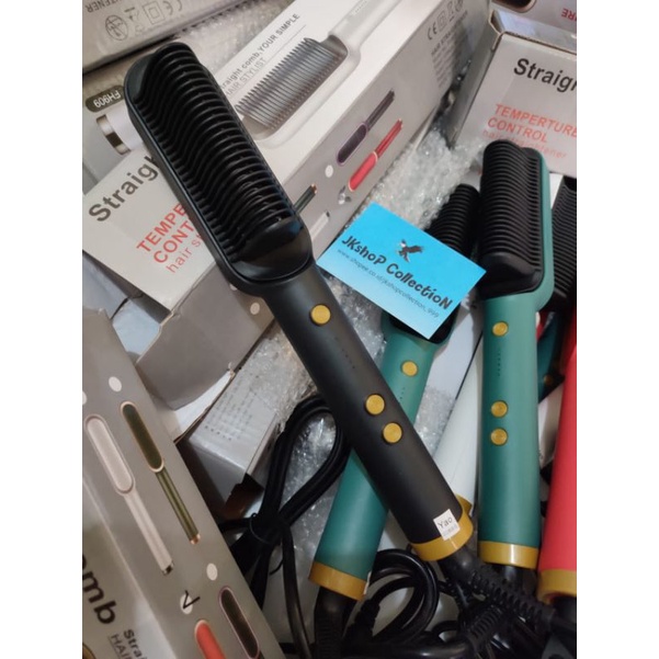 Catok Sisit Rambut 2in1 Straight Comb Pelurus Rambut