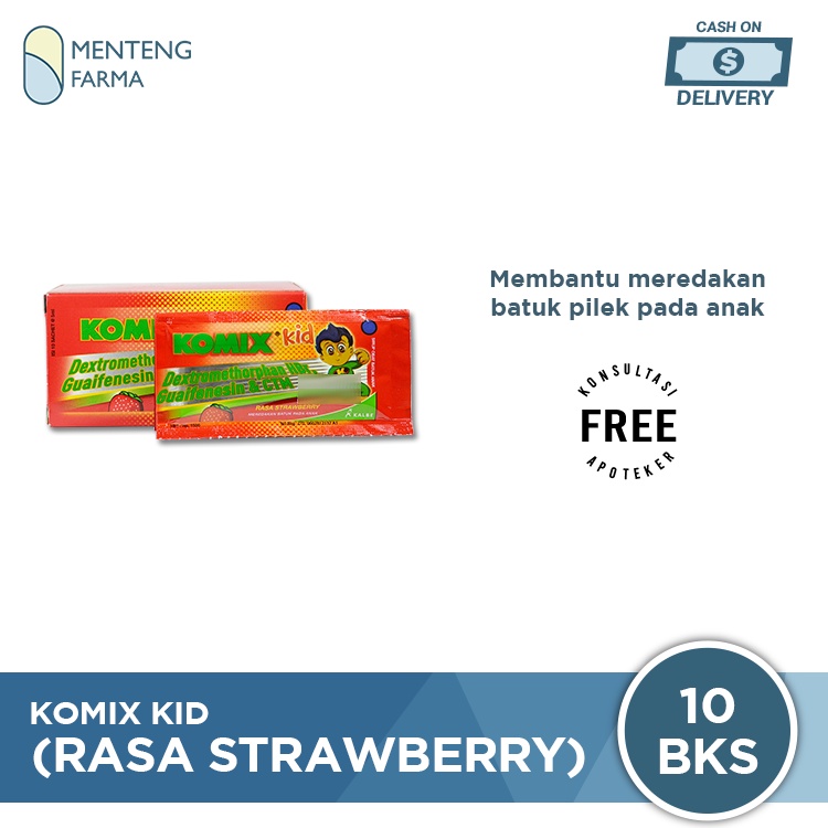 Komix Kid (Rasa Strawberry) - Dus Isi 10 Sachet