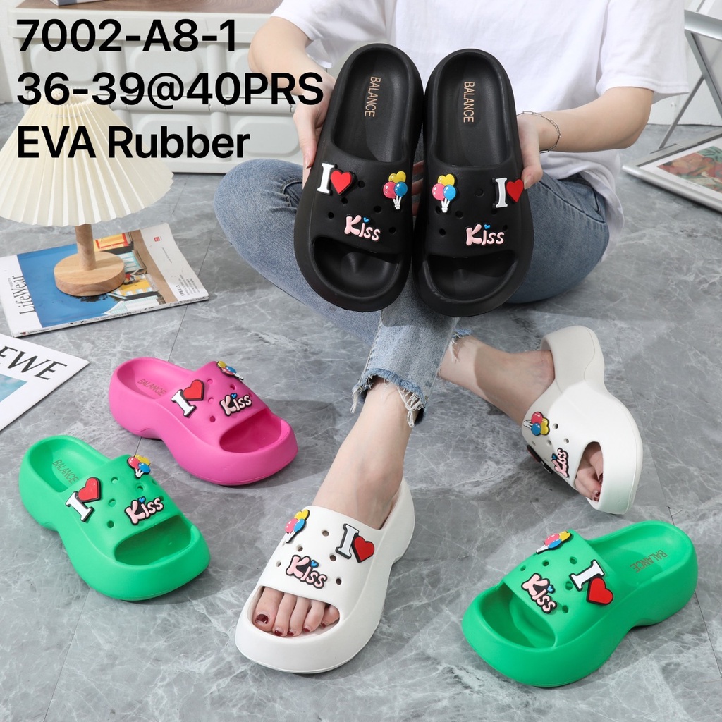 Sandal Wedges Jelly Tebal Balance EVA Rubber 7002 2268 Empuk Sandal Import / SANDAL FUJI