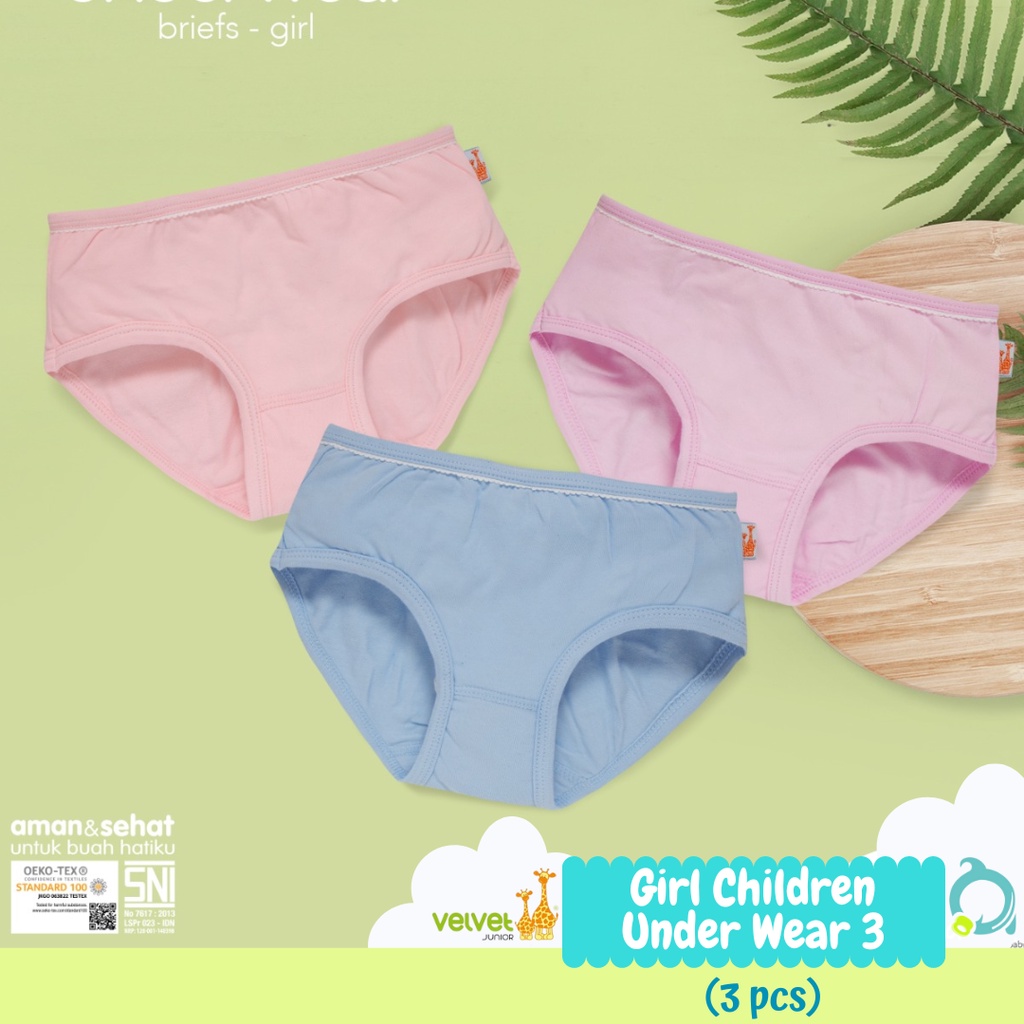 VELVET UnderWear Celana Dalam Anak Perempuan Brief - Flat Pack 4 Girl