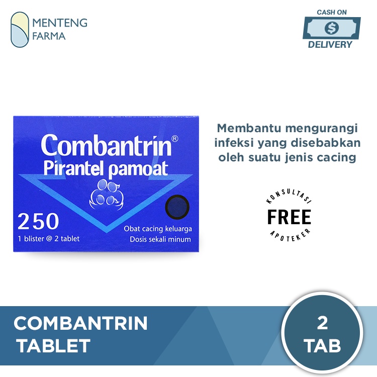 Combantrin 250 Mg 2 Tablet - Obat Pembasmi Cacingan