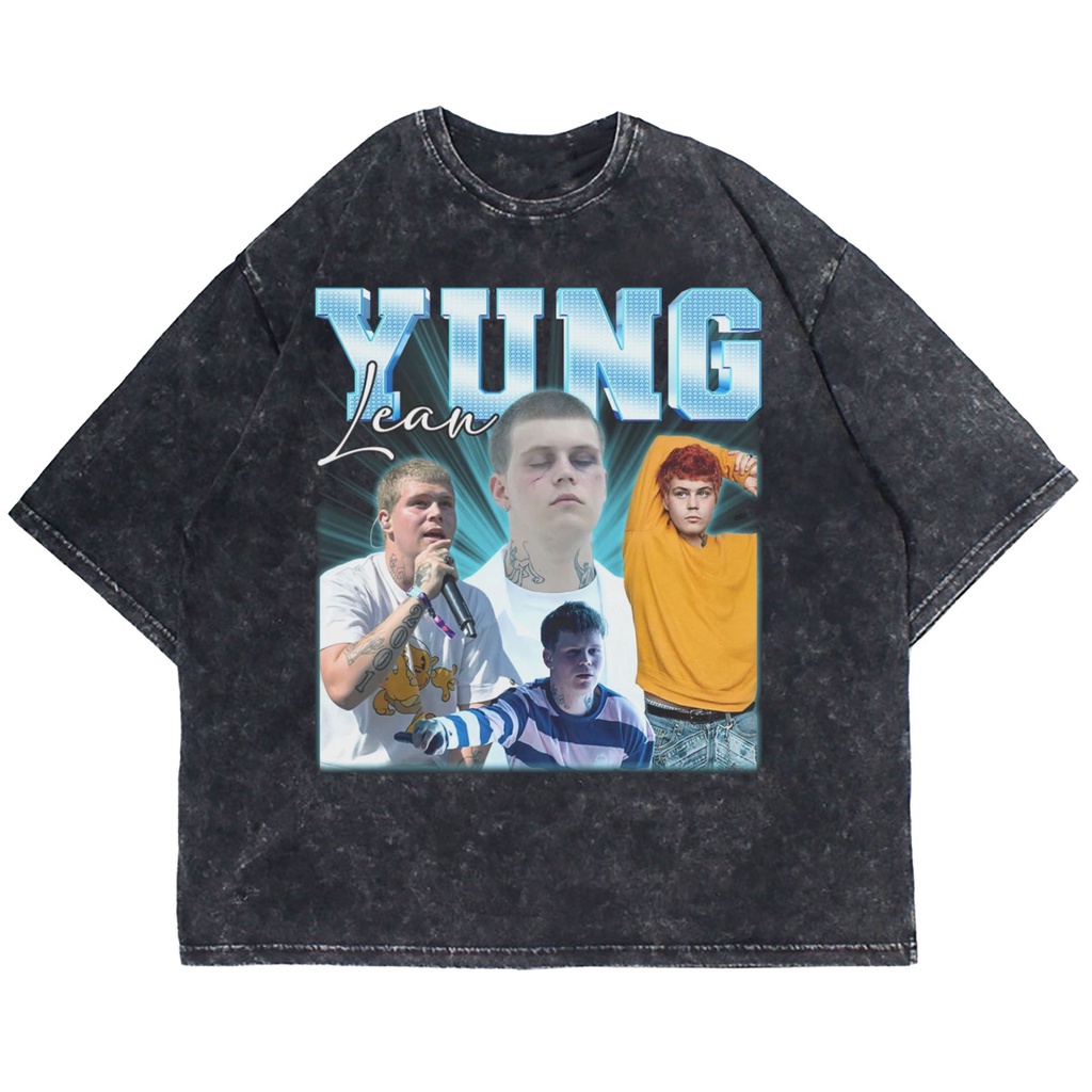 KAOS OVERSIZE YUNG LEAN GINGSENG RAP WASHING VINTAGE TEE (T-SHIRT OVERSIZE WASHED)