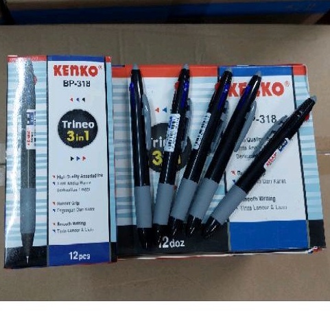 

Pulpen 3 warna Kenko Trineo 3 in 1 BP-318 (per lsn)