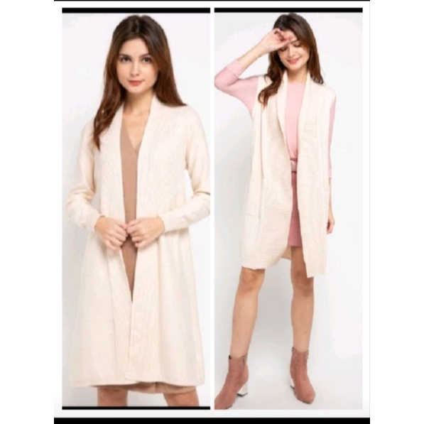 Cardi Rajut Beige Rosetz By Novel Mice All Size