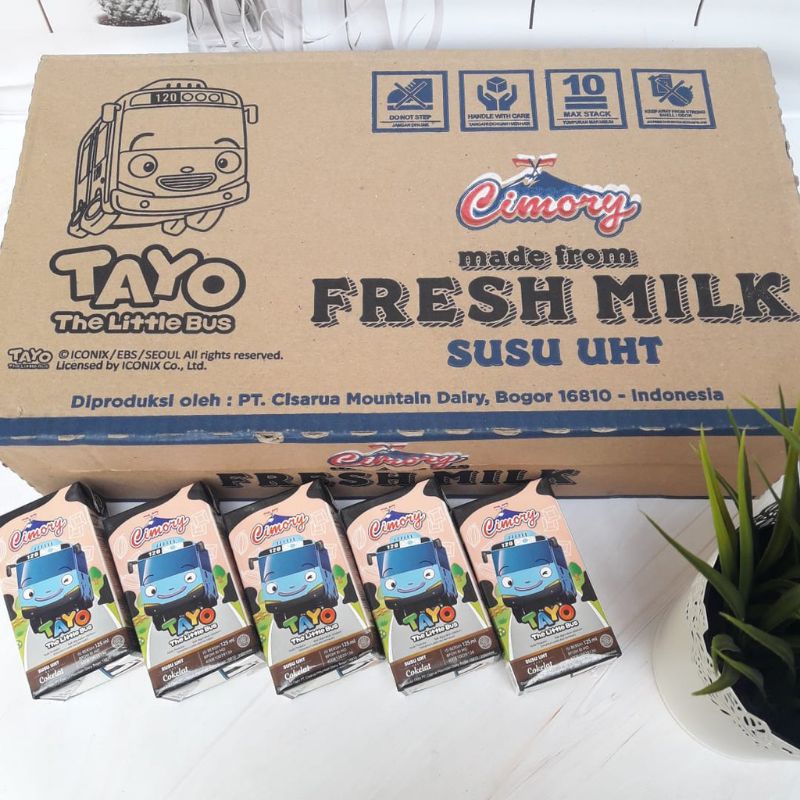 

Cimory Fresh Milk Tayo Susu UHT Anak 125ml 1 Dus Isi 40 / Coklat / Stroberi