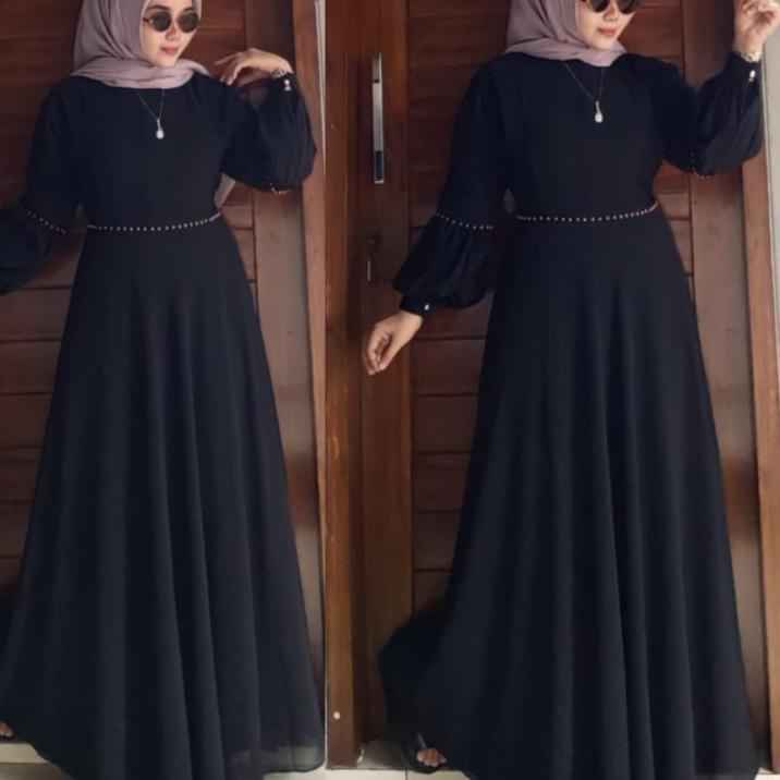 Nabila dress/BAKARA dress/gamis pesta/gamis seruty/gamis mewah/gamis terbaru/Nabila dress by ALHAYA/
