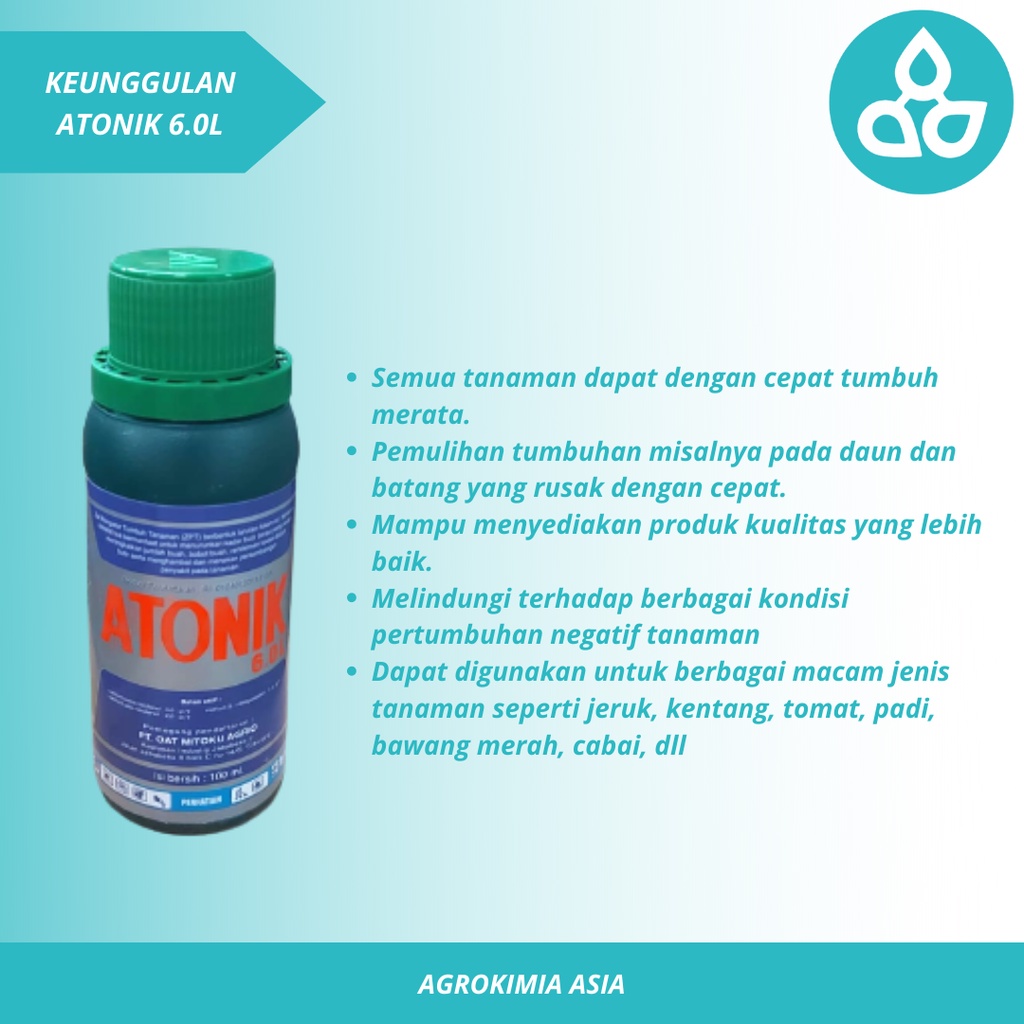 Pupuk ATONIK 6.0L 100ML | Pupuk Zat Pengatur Tumbuh ORI Kemasan Pabrik