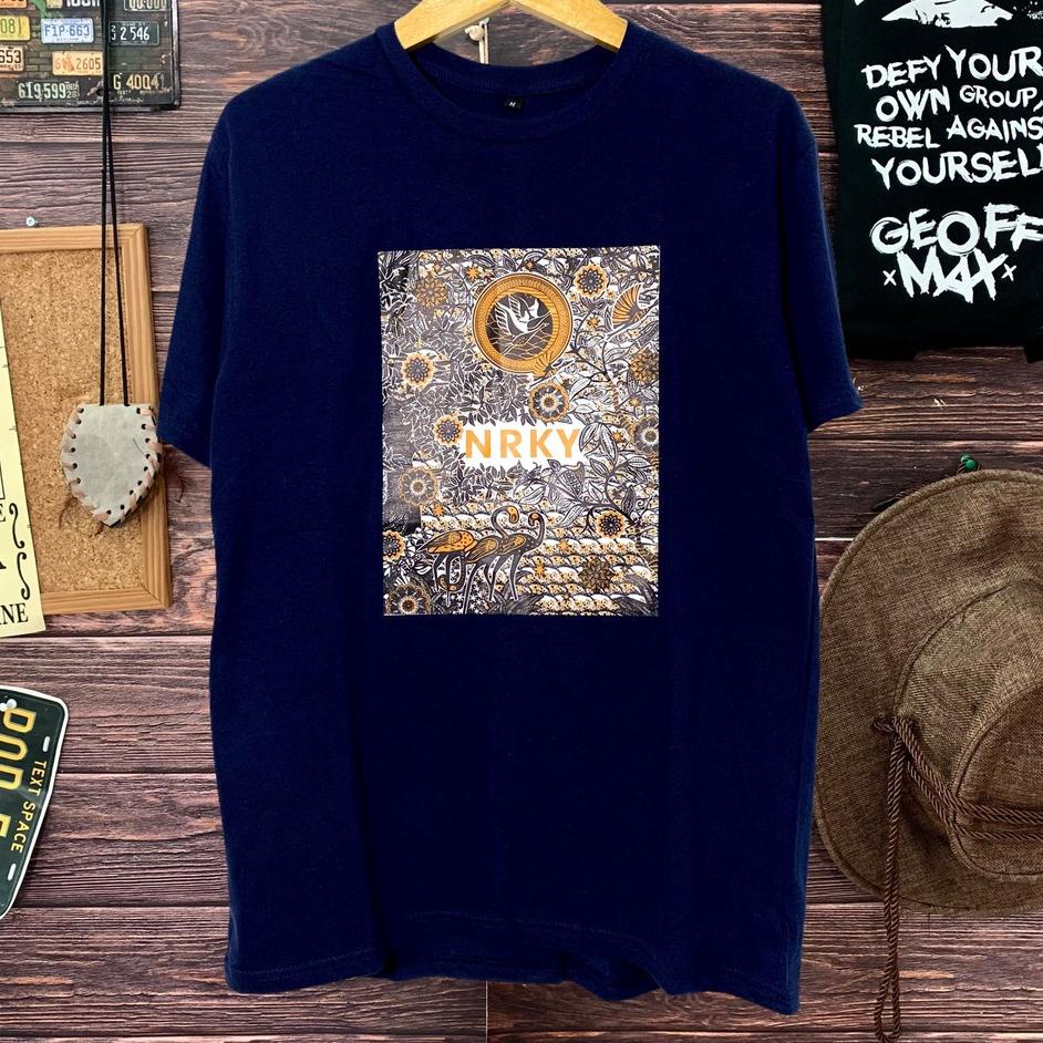 Best Seller kaos distro pria NRKY BATIK ready size M L XL baju kaos cowok atasan pria