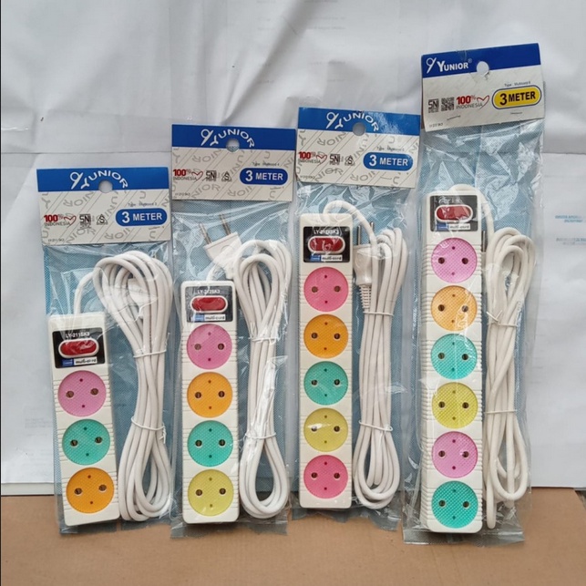 Stop Kontak YUNIOR MULTICORD OB+Saklar+Kabel 3M