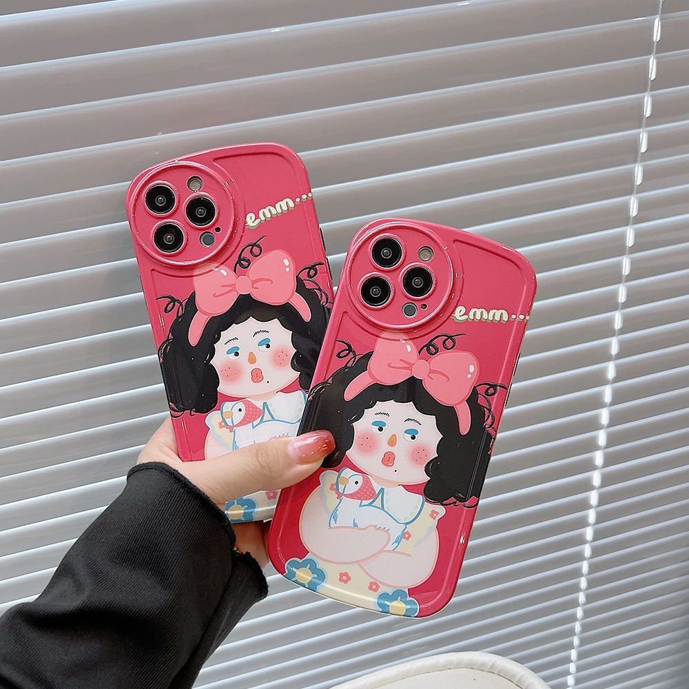 Case Handphone Desain Ekspresi Perempuan Lucu Untuk IPhone 12 13 11 frftg