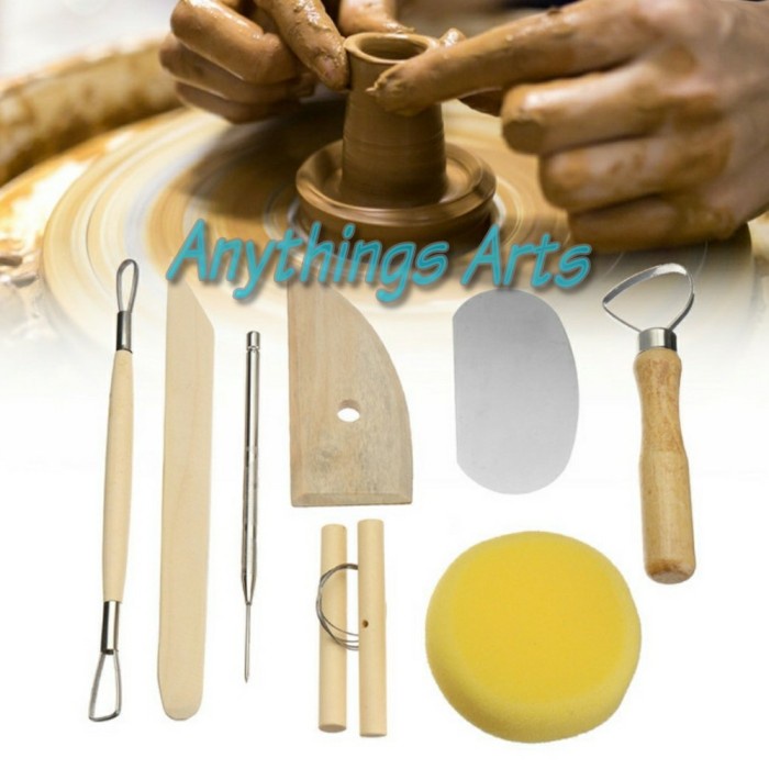 

Update Clay Pottery Sculpting Tools Set 8 Carving Crafting Modelling Limited