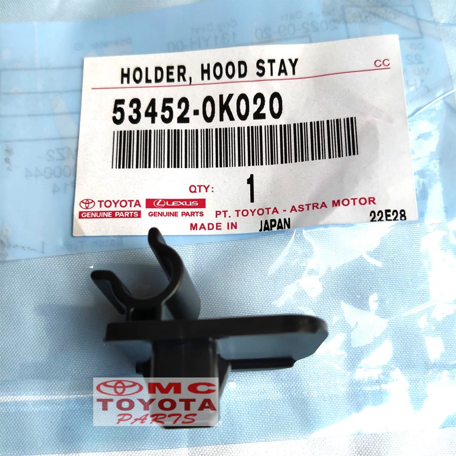 Clip Clamp Hood Stang Kap Mesin Innova Fortuner Hilux 53452-0K020