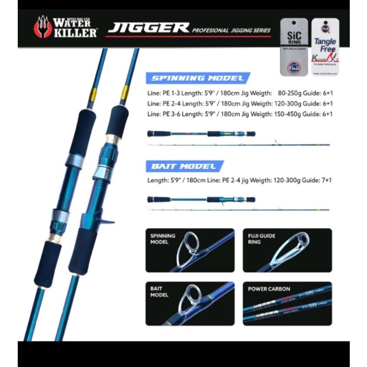 Joran Spining & OH Water Killer Jigger  /1.80m. PE 1-3/2-4/3-6