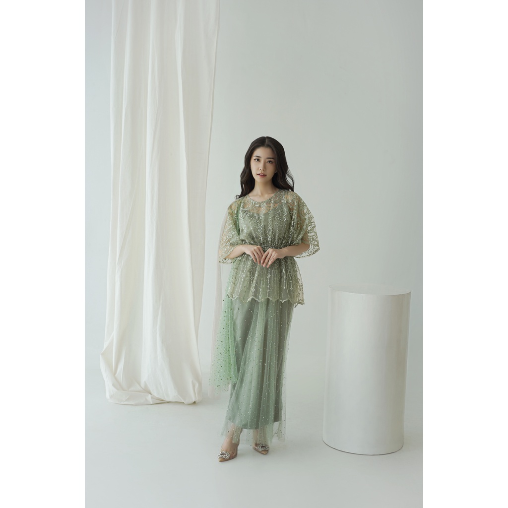 Aura Label - Zabina Top in Sage Green