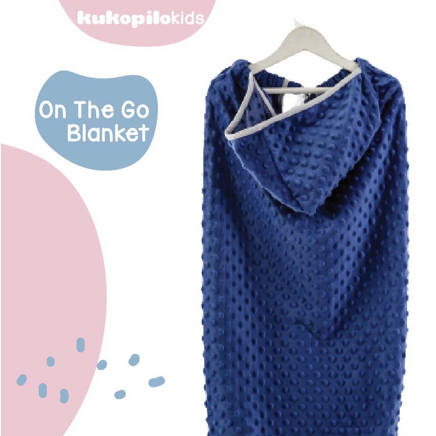 On The Go Blanket Minky Dot Series Selimut Bayi Bisa Custom Nama Kukopilokids