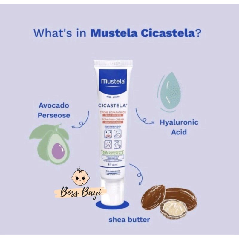 MUSTELA - Cicastela Moisture Cream 40ml / Krim Pereda Ruam, Iritasi Kulit