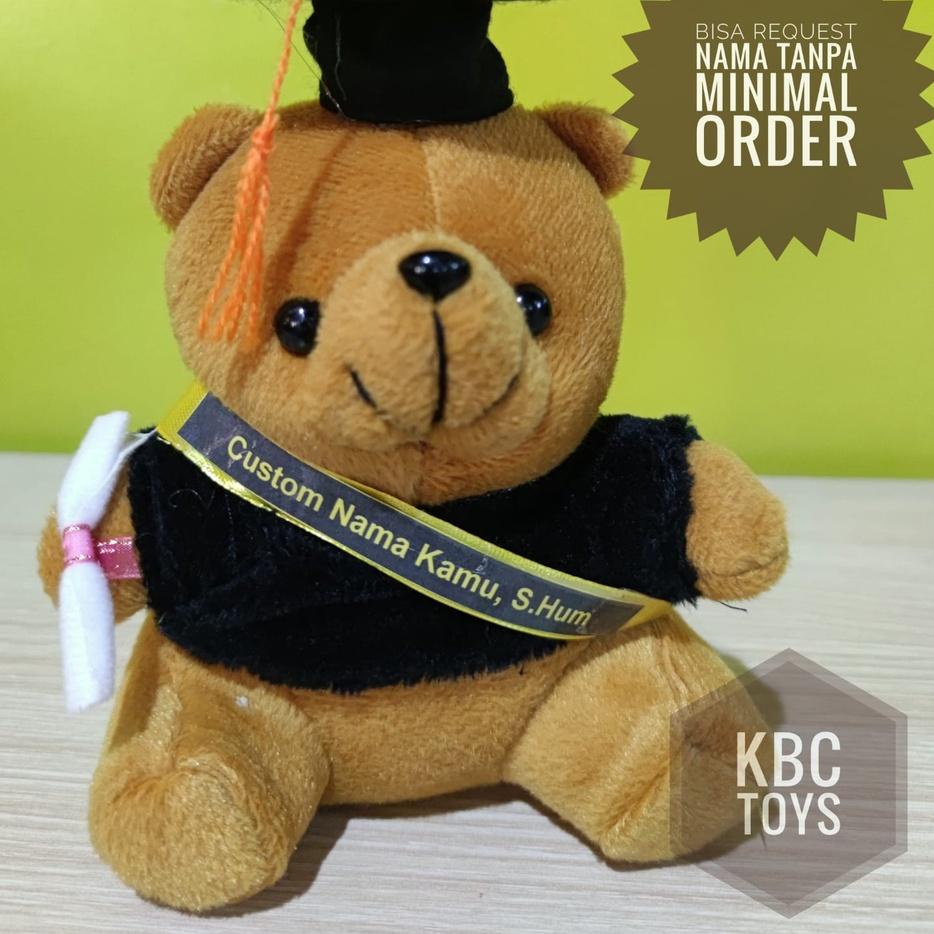 Boneka Wisuda Teddy Bear Bisa Tambah Selempang Nama - Boneka Toga Kecil ‣ TKL.18Oc22ᴮ