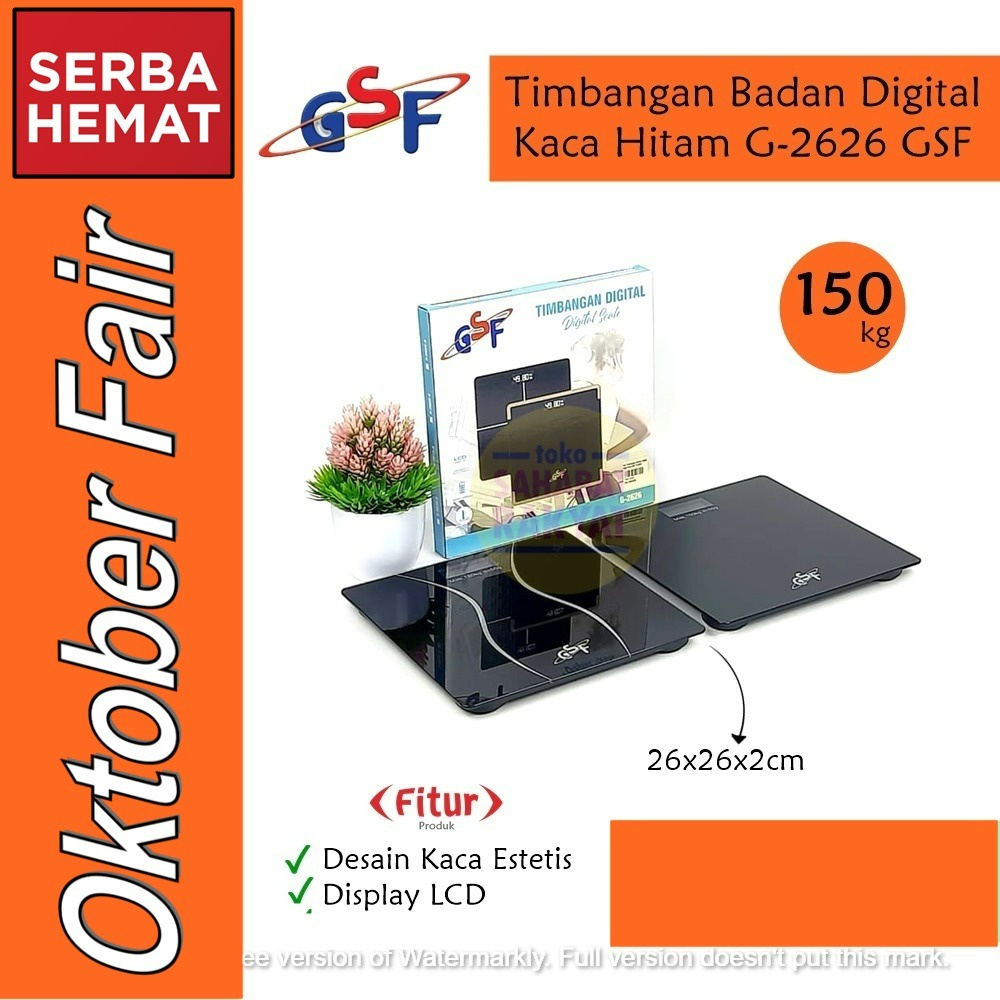 Timbangan Badan Digital Kaca GSF