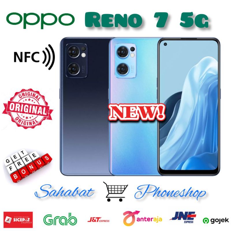 OPPO RENO 7 5G RAM 8/256 GB GARANSI RESMI (RAM 8 GB + 5GB RAM EXPANSION)