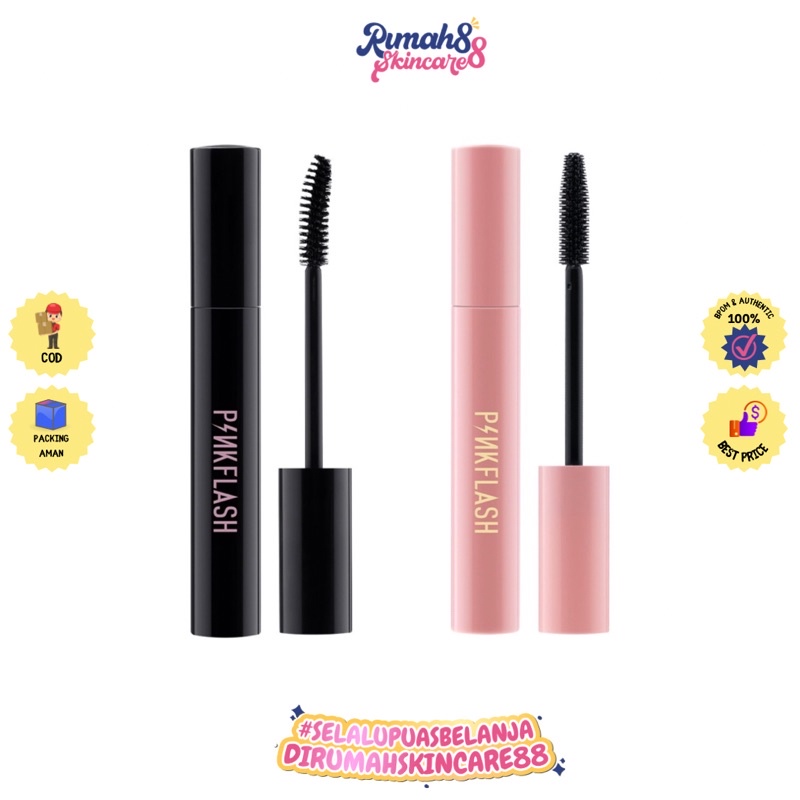 PINKFLASH Maskara Day &amp; Night Lengthening Volume Waterproof Longlasting Mascara