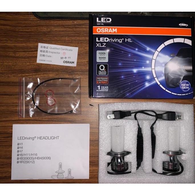 Bohlam lampu LED H4 12V LEDriving HL XLZ cool white 6000K Osram ASLI