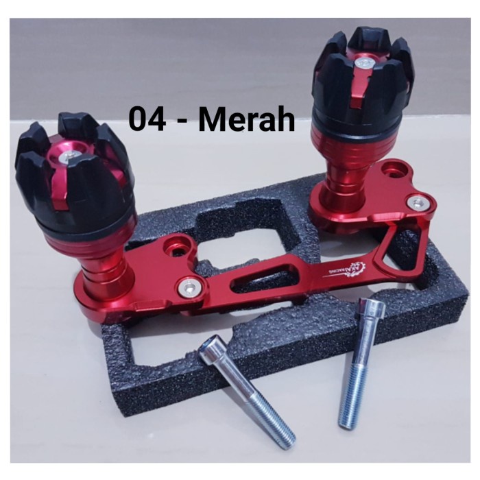 JALU KNALPOT FULL SET FUL BESI CNC VARIASI MOTOR PCX 150/PCX 160/ADV - 04 - Merah, Full set