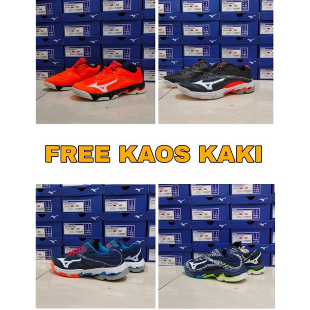 Mizuno wlz 6 low sepatu voli sepatu olahraga seaptu premium pria dan wanita