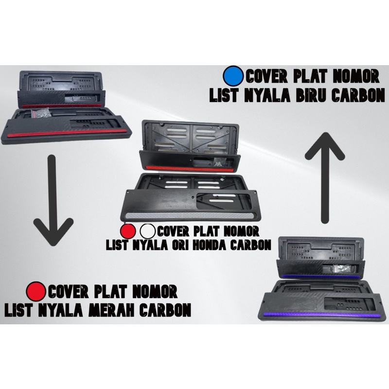 cover plat nomor list nyala carbon tutup plat nomkr list nyala carbon