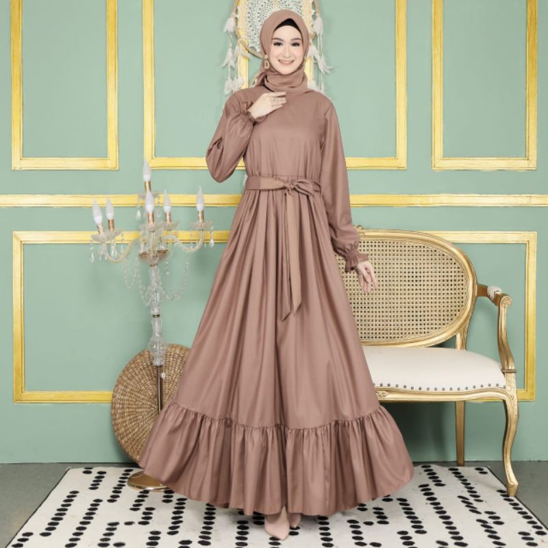Dress Gamis model polos terbaru // Bahan (Toyobo Premium) Polos Dengan Bahan Adem